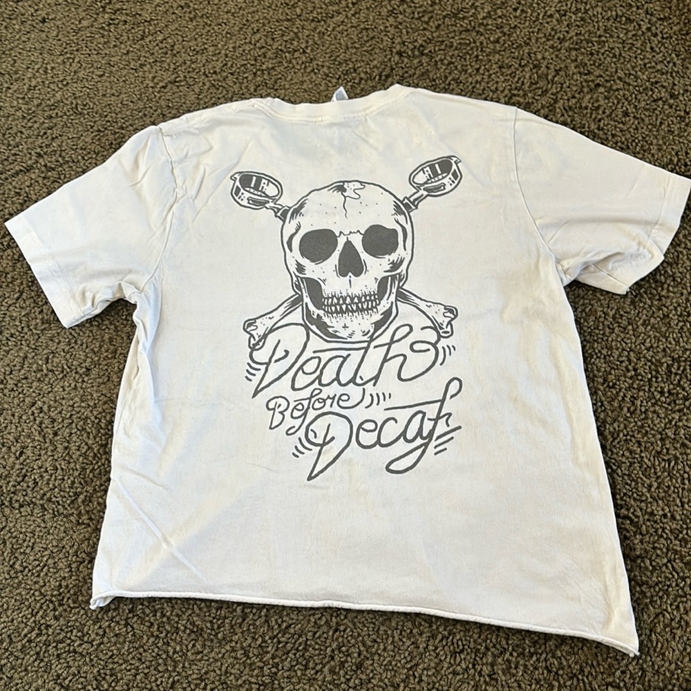 Dutch bros death before decaf tee